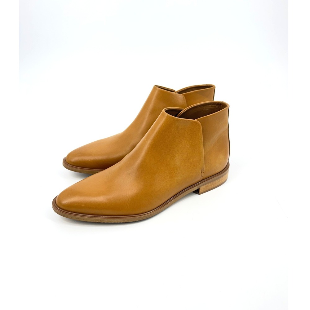 NEW Everlane Modern Italian Leather Ankle Booties Cognac Brown Sz 8 Italy